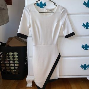 White side length mini dress